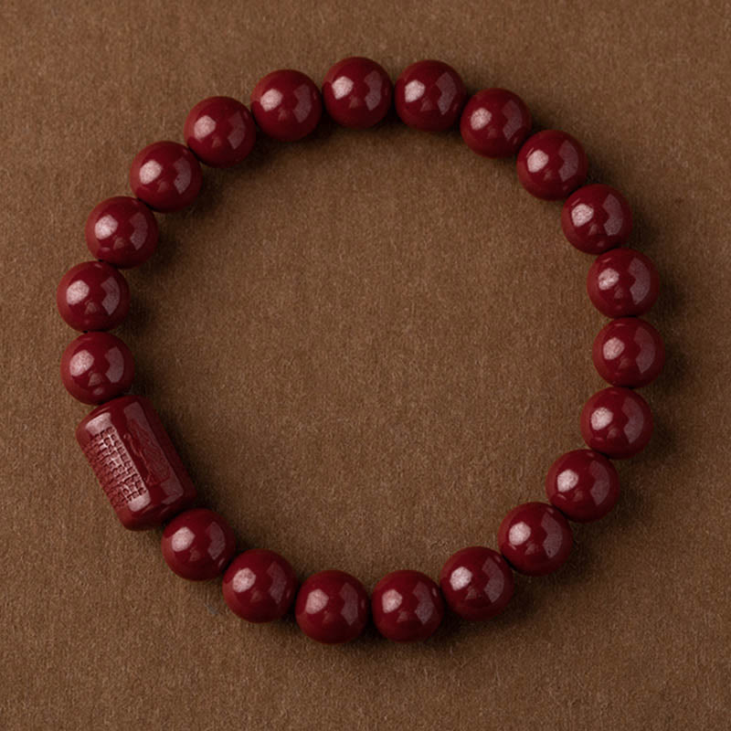 KarmaRipple's Authentic Cinnabar Heart Sutra Blessing Bracelet p1