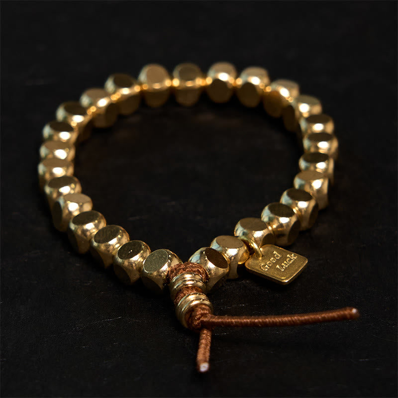 KarmaRipple's Bronze String Good Fortune Self Care Bracelet p1