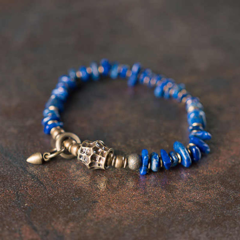 KarmaRipple's Vintage Irregular Shape Design Lazurite Positive Bracelet p1