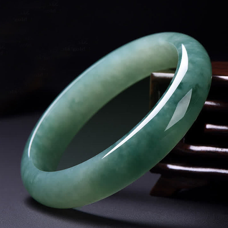 KarmaRipple's Jade Abundance Fortune Balancing Bangle Bracelet p1
