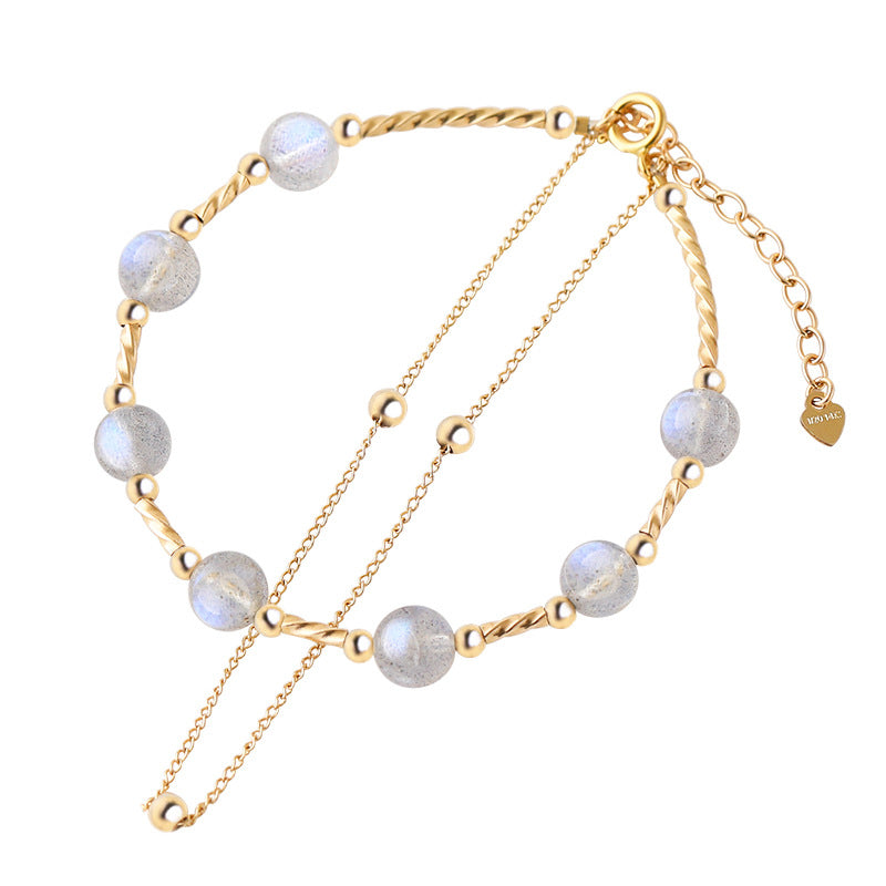 KarmaRipple's Moonstone'sitive Charming Chain Bracelet p1
