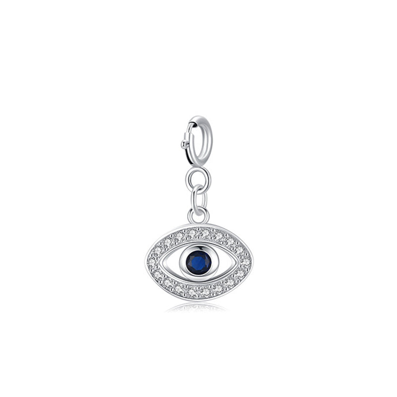 KarmaRipple's 925 Sterling Silver Evil Eye Hamsa Symbol Prosperity Fortune Chain Pendant Necklace p1