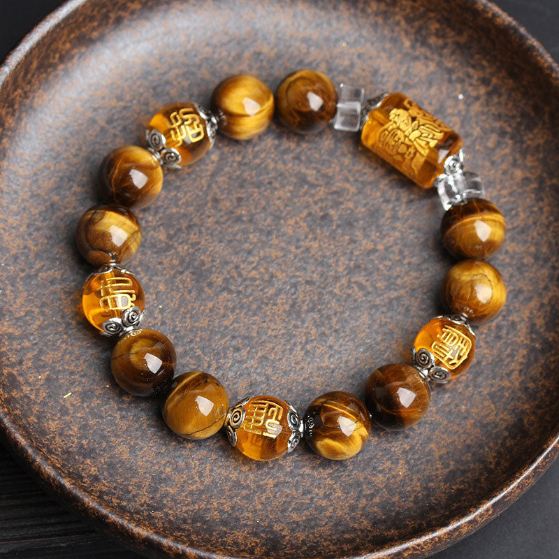 KarmaRipple's Tiger Eye Bead Fortune Prosperity Bracelet p1