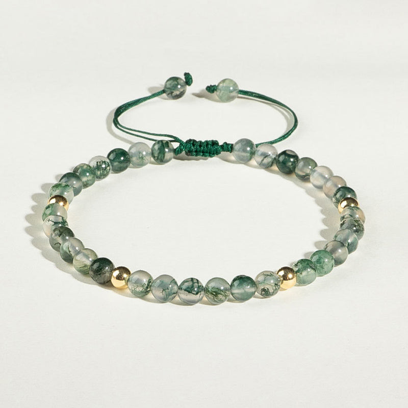 KarmaRipple's Moss Agate Fortunate Balance Bracelet p1