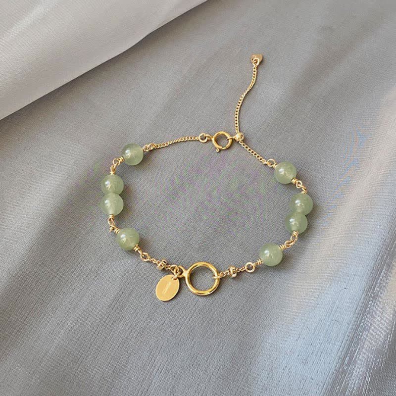 KarmaRipple's Unique Authentic Hetian Jade 14K Gold filled Fortune Beaded Bracelet p1