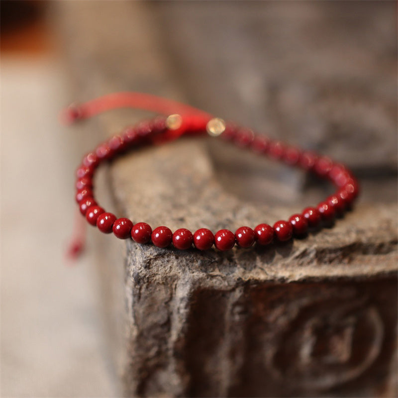 KarmaRipple's Authentic Cinnabar Blessing Red String Woven Bracelet Anklet p1