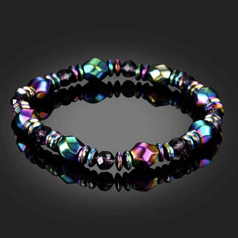 KarmaRipple's Rainbow Hematite Wellness Bracelet p1