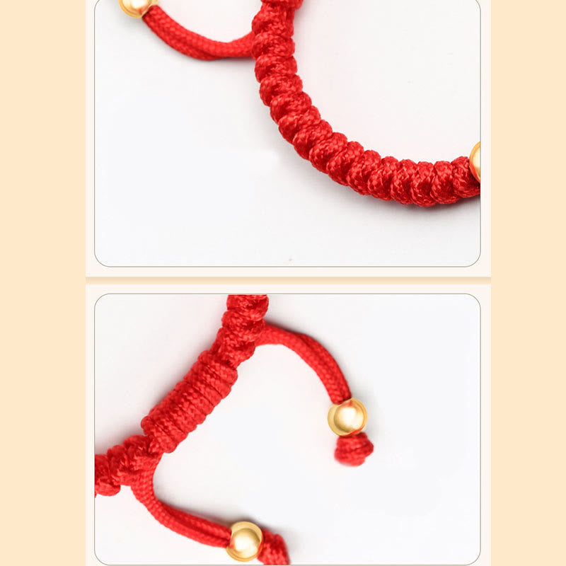 KarmaRipple's 999 Sterling Silver PiXiu Wealth King Kong Weave String Woven Kids Child Bracelet p9