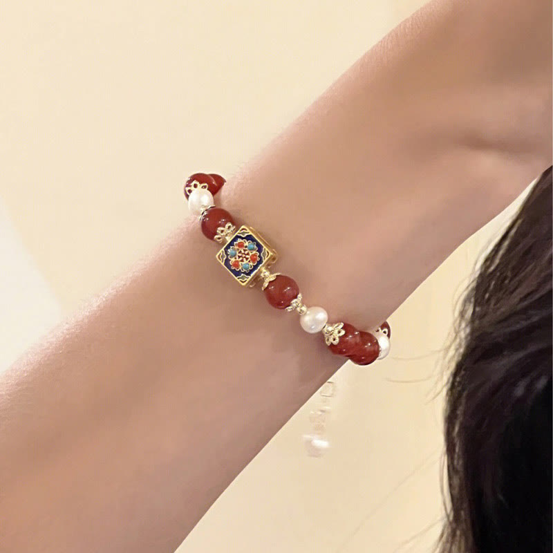 KarmaRipple's Red Agate Pearl Confidence Self-acceptance Bracelet p10