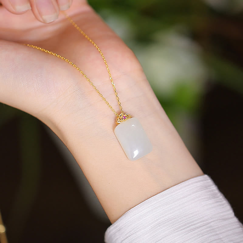 KarmaRipple's 925 Sterling Silver Authentic Hetian Jade Cyan Jade Fortune Laughing Buddha Butterfly Pendant Necklace p9