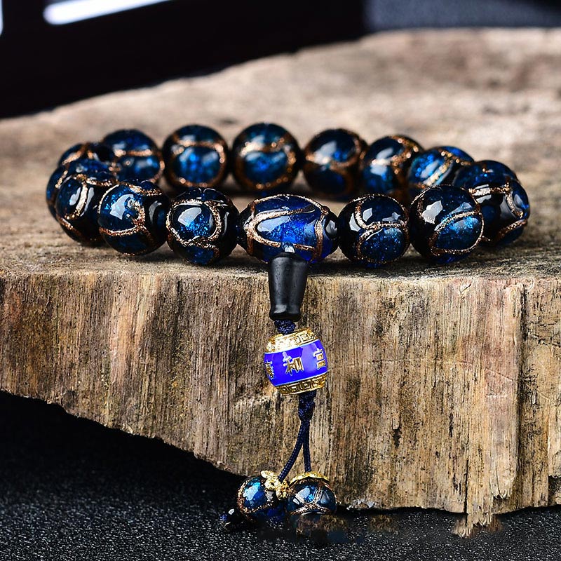 KarmaRipple's Tibetan Dragon Vein Agate Balancing Bracelet p14