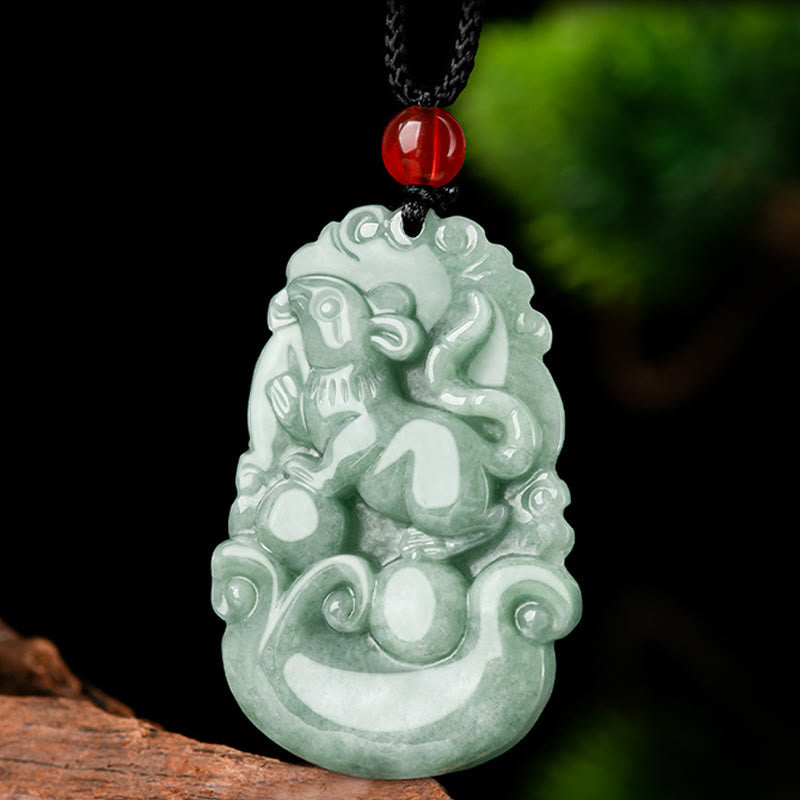 KarmaRipple's Authentic Green Jade 12 Chinese Zodiac Fortune Prosperity Pendant Necklace p14