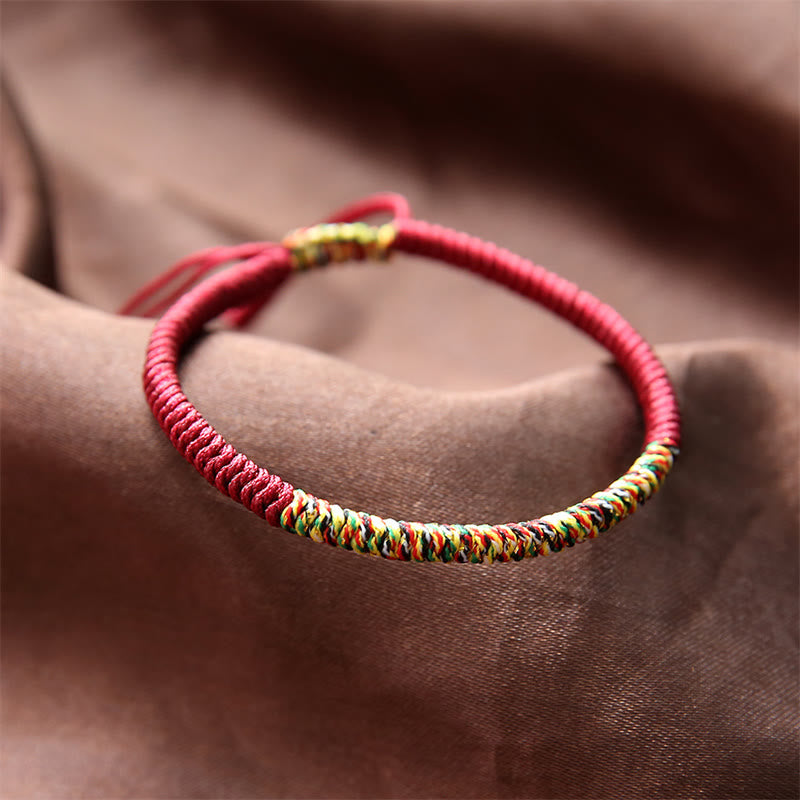 KarmaRipple's Tibetan Handmade Multicolor King Kong Weave Fortune Strength Woven Bracelet p19