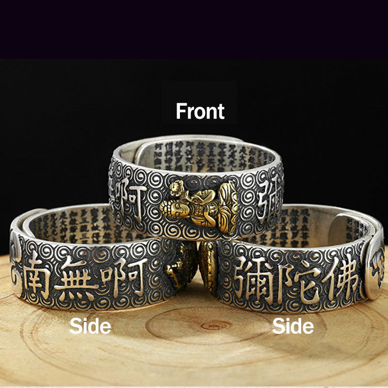 KarmaRipple's Chinese Zodiac Natal Buddha Wealth Fortune Adjustable Ring p18