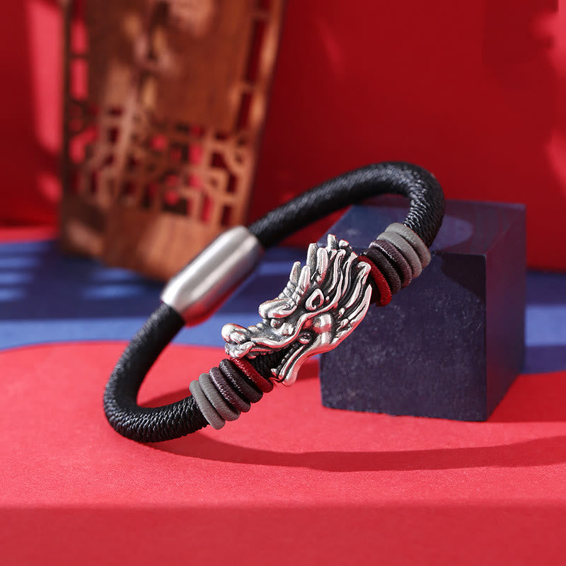 KarmaRipple's 999 Sterling Silver Dragon Fortune Handcrafted Woven Child Adult Bracelet ( p3