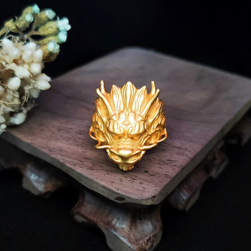 KarmaRipple's Golden Dragon Fortune Protection Ring p9