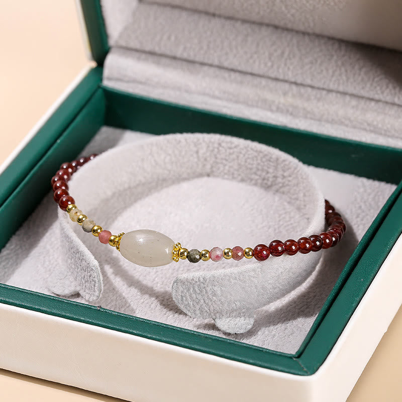 KarmaRipple's Garnet Jade Tourmaline Bead Passion Bracelet p6