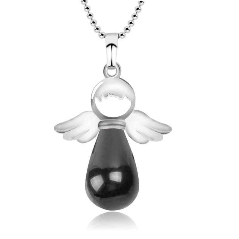 KarmaRipple's Little Angel Wings Authentic Gemstone Fortune Pendant Necklace p17