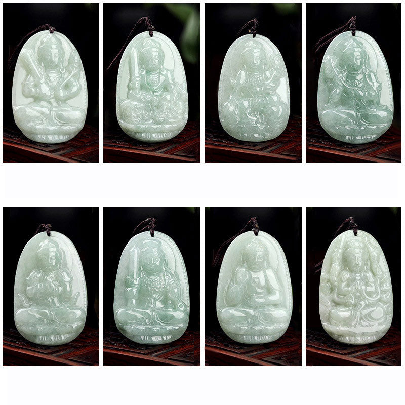 KarmaRipple's Chinese Zodiac Natal Buddha Jade Wealth Prosperity Pendant Necklace p21