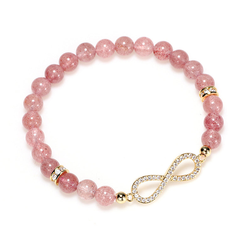 KarmaRipple's Authentic Strawberry Quartz Positivity Balancing Bracelet p3