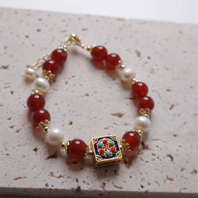 KarmaRipple's Red Agate Pearl Confidence Self-acceptance Bracelet p15