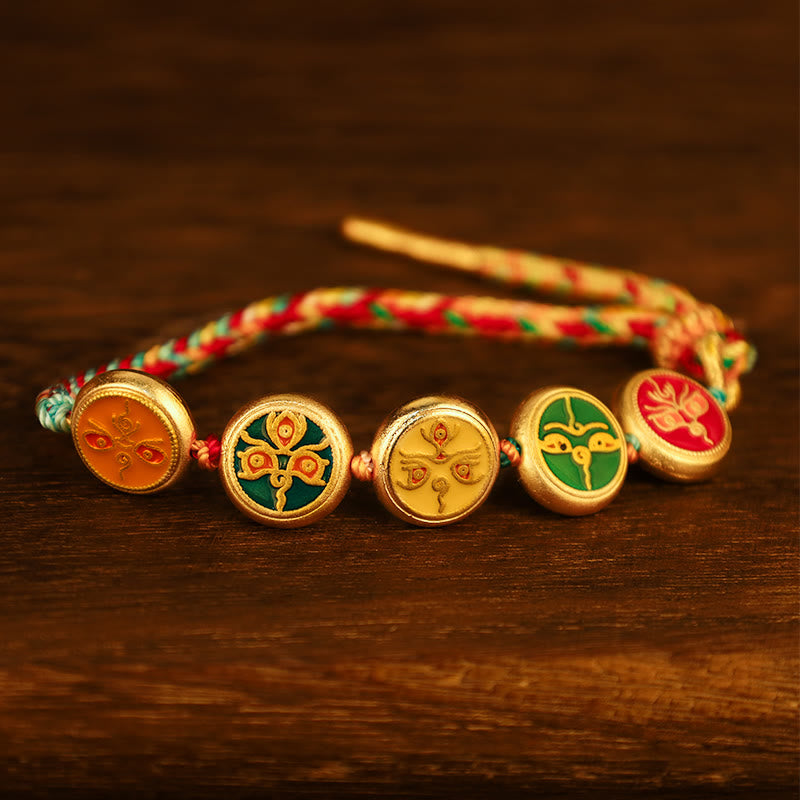 KarmaRipple's Tibetan Five God Of Wealth Colorful Rope Woven Fortune Bracelet p16