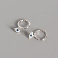 KarmaRipple's 925 Sterling Silver Evil Eye Blessing Protection Stud Earrings
