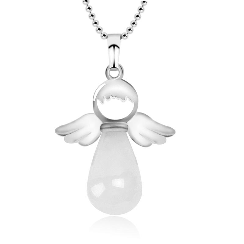 KarmaRipple's Little Angel Wings Authentic Gemstone Fortune Pendant Necklace p16