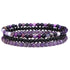 Amethyst&Black Glass Beads(Wrist Circumference 15-19cm)