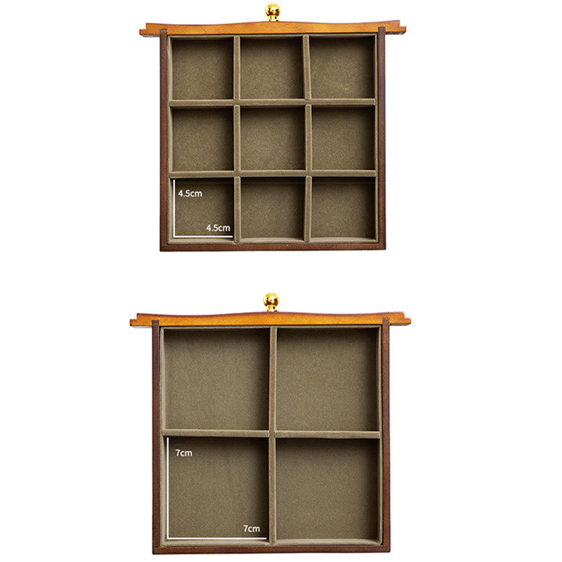 KarmaRipple's Vintage Large Capacity Wooden Jewelry Box Jewelry Storage Box With Mirror p18