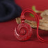 Wine Red Rope / One's Luck Improves Design Bead / Low Content Cinnabar