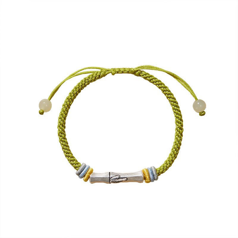 KarmaRipple's 999 Sterling Silver Red String Bamboo Enlightenment Bracelet p16