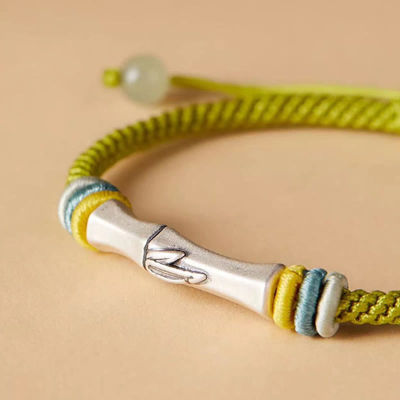 KarmaRipple's 999 Sterling Silver Red String Bamboo Enlightenment Bracelet p13