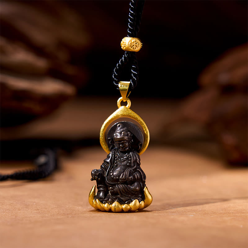 KarmaRipple's Tibetan Yellow Jambhala Yellow God of Wealth Buddha Serenity Pendant Necklace p6