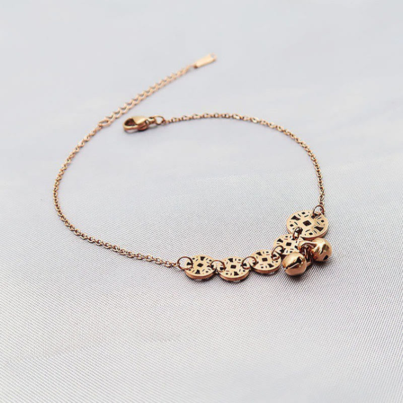 KarmaRipple's Bronze Coins Bell Talisman Titanium Steel Strengthen Anklet p10