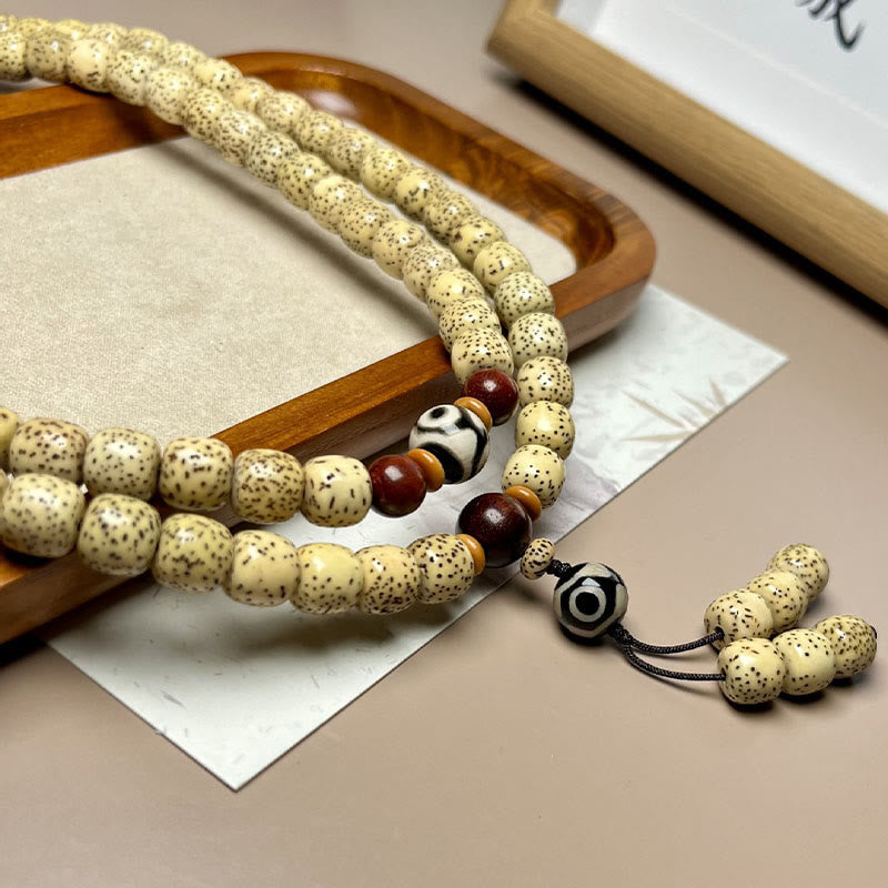 KarmaRipple's 108 Mala Beadwork Bodhi Seed Dzi Bead Keep Away Evil Spirits Bracelet p4