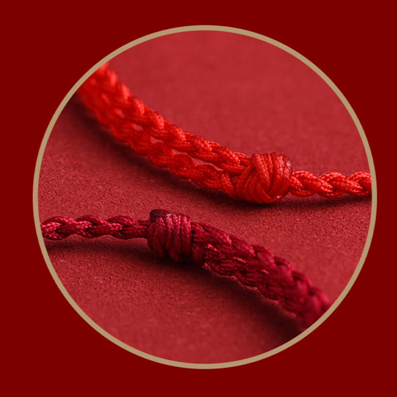 KarmaRipple's Handmade 999 Sterling Silver Om Mani Padme Hum Heart Sutra Carved Fortune Rope Bracelet Anklet p22