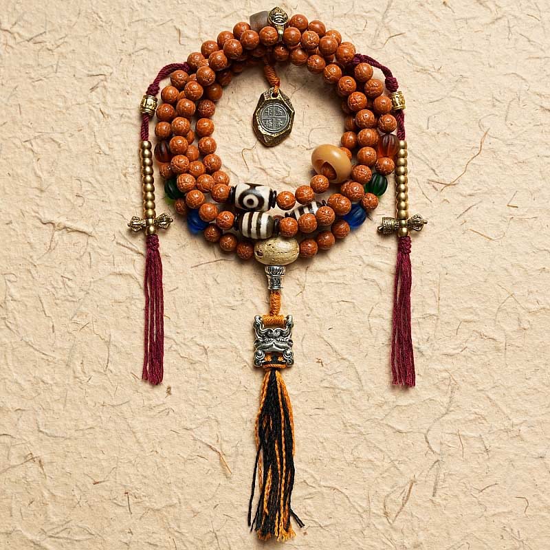 KarmaRipple's Tibet Bodhi Seed 108 Mala Beadwork Wisdom Peace Bracelet Pendant p27
