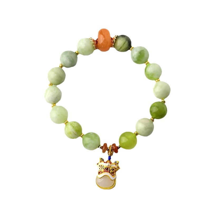 KarmaRipple's Authentic Jade Dancing Lion Talisman Prosperity Fortune Bracelet p8