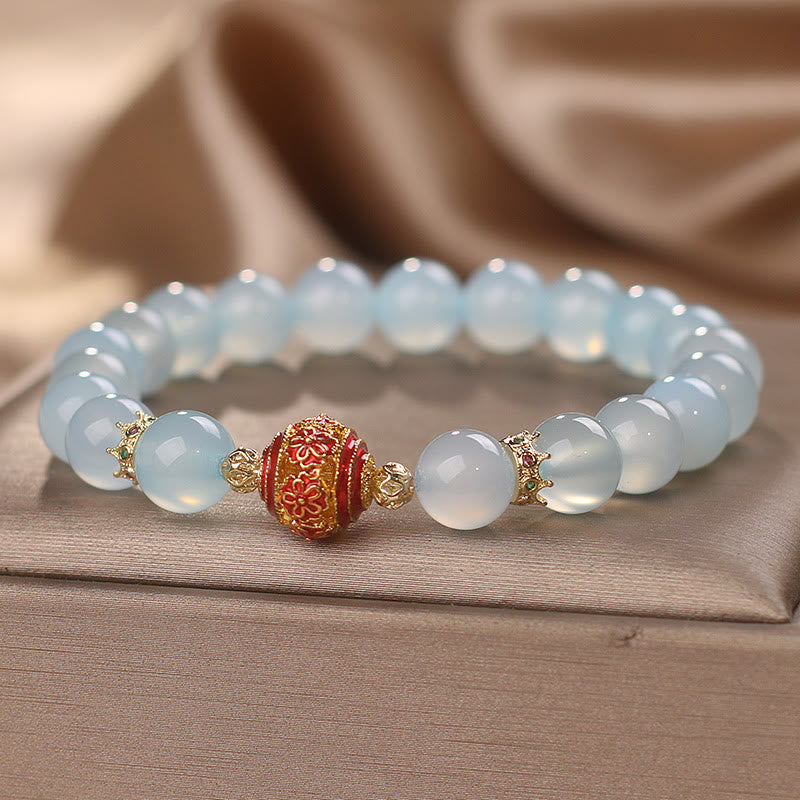 KarmaRipple's Authentic Aquamarine Flower Bead Balancing Bracelet p8