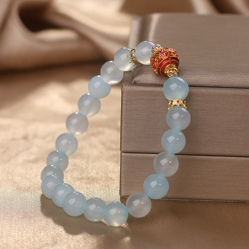 KarmaRipple's Authentic Aquamarine Flower Bead Balancing Bracelet p4