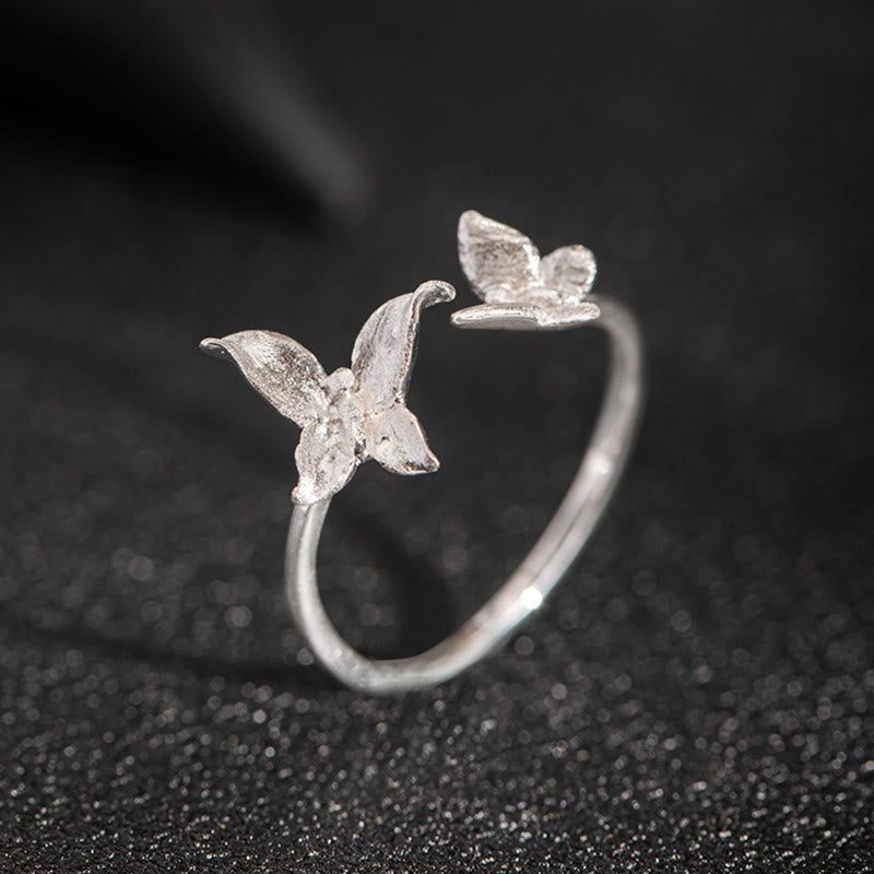 KarmaRipple's 925 Sterling Silver Butterfly Love Ring p2
