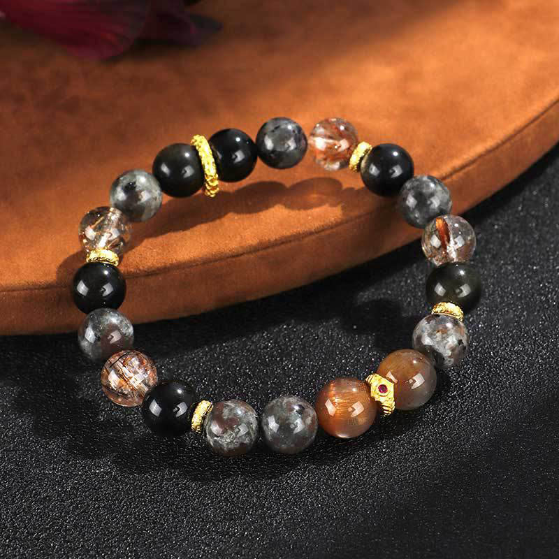 KarmaRipple's Sun Stone Lava Rock Positive Bracelet p10