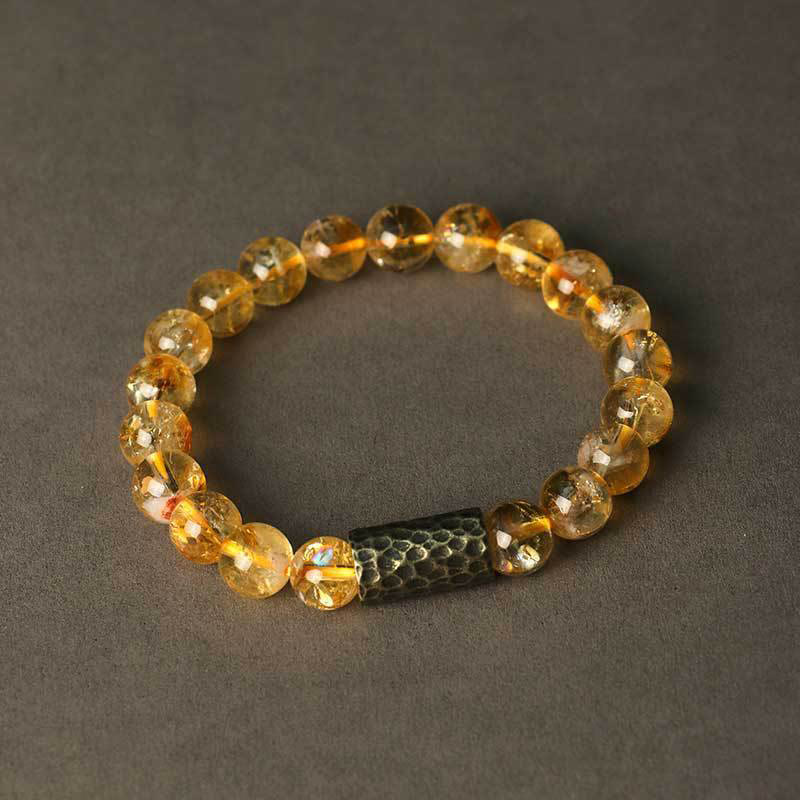 KarmaRipple's Citrine Sandalwood Bodhi Seed Protection Double Wrap Bracelet p11