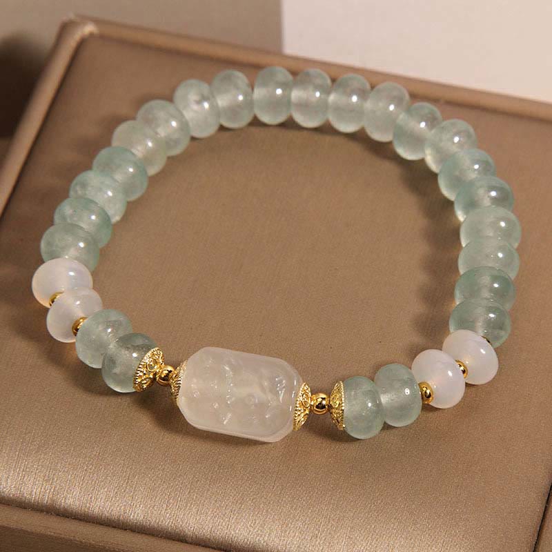 KarmaRipple's Aquamarine Jade Abacus Beadwork Serenity Bracelet p5
