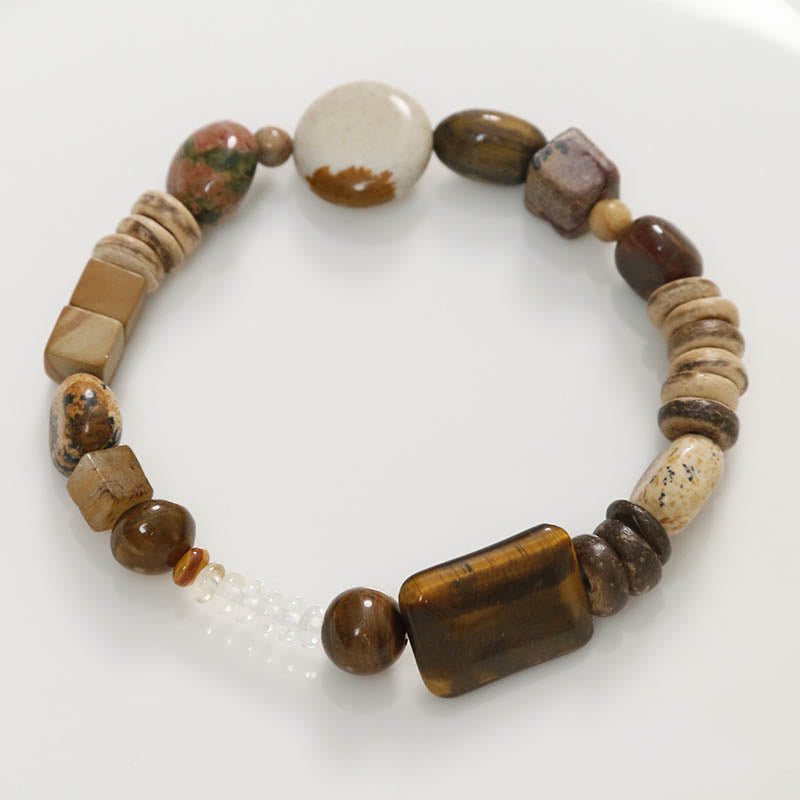 KarmaRipple's Coconut Shell Tiger Eye Courage Bracelet p7