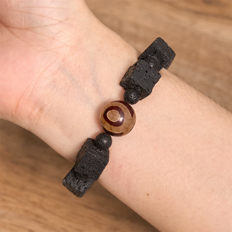 KarmaRipple's Lava Rock Dzi Bead Balancing Bracelet p4