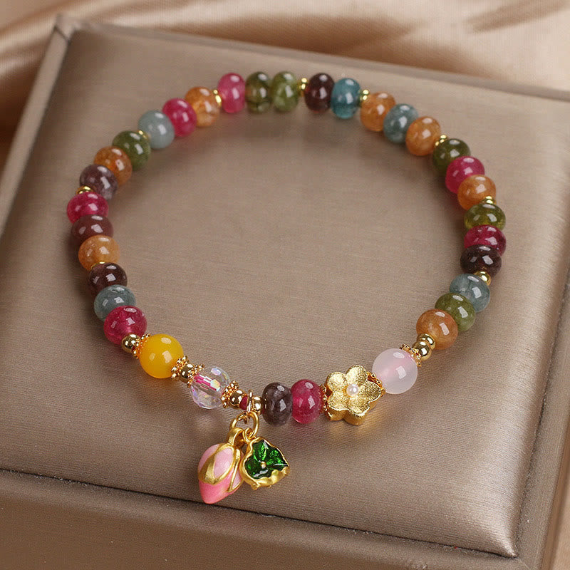 KarmaRipple's Tourmaline Lotus Seedpod Wisdom Bracelet p5