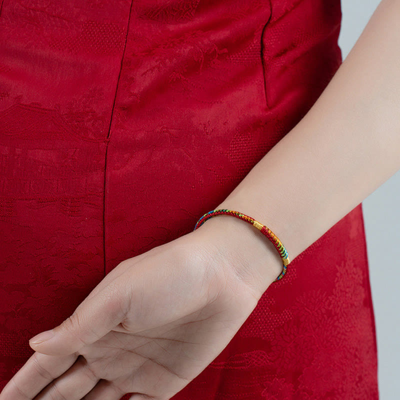 KarmaRipple's Multicolor Red String Alloy 925 Sterling Silver Buckle Protection Bracelet p11