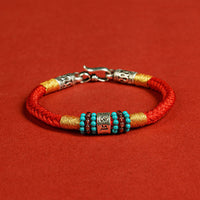 KarmaRipple's Red String Black String Six True Words 925 Sterling Silver Connection Bracelet